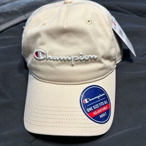 NWT Champion beige baseball hat Fab Fit Fun